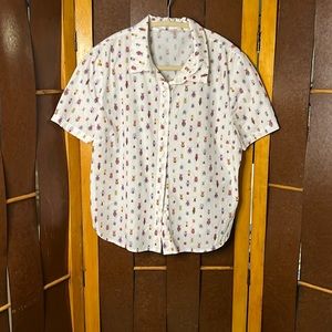 Frame denim bug print poplin shirt.